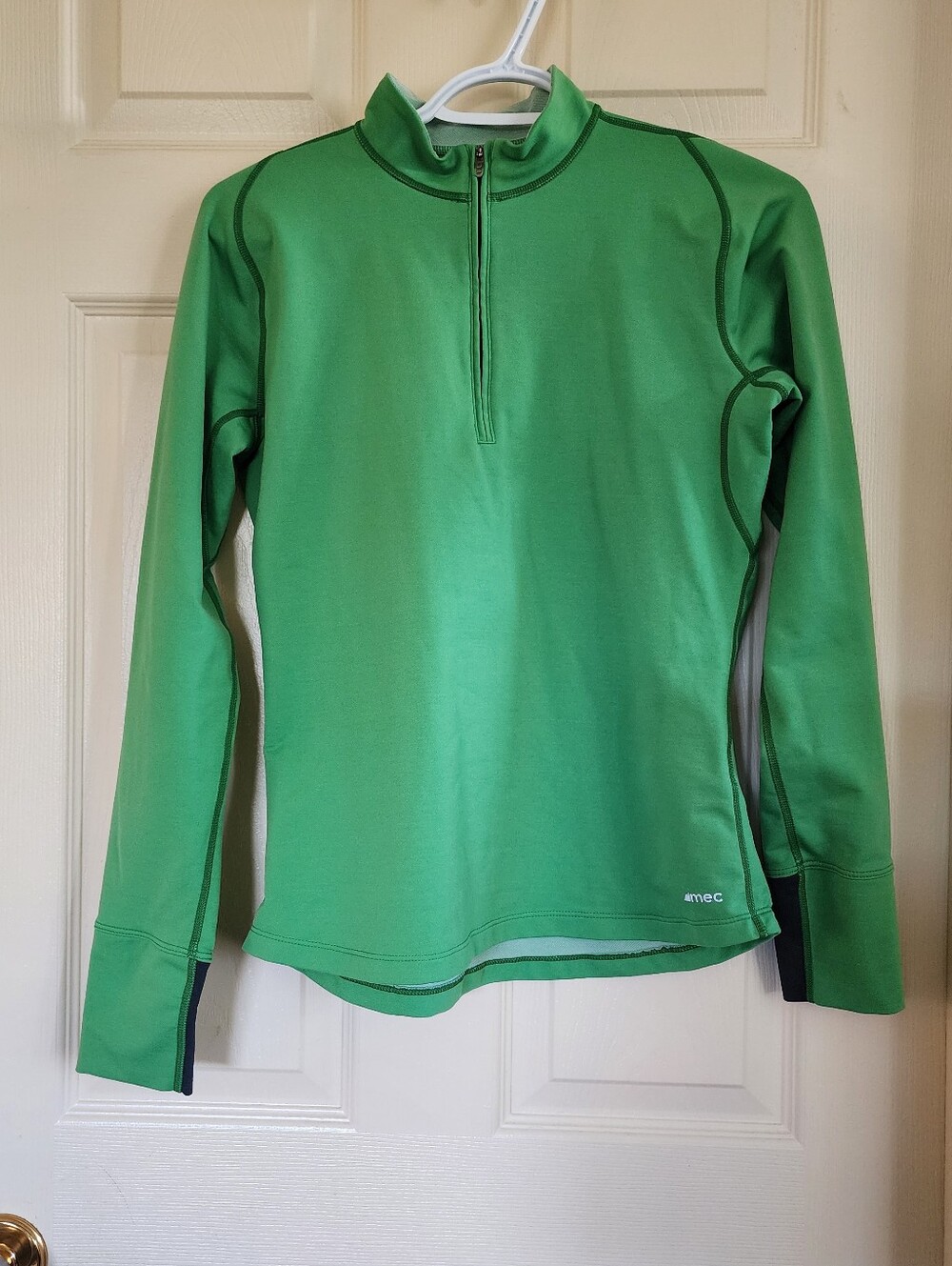 MEC Women’s T3 Baselayer Green Long-Sleeve Half-Zip Performance Top Size M